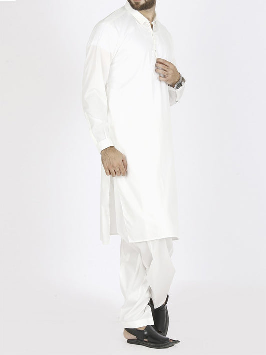 Off White Kameez Shalwar - AL-KS-2170
