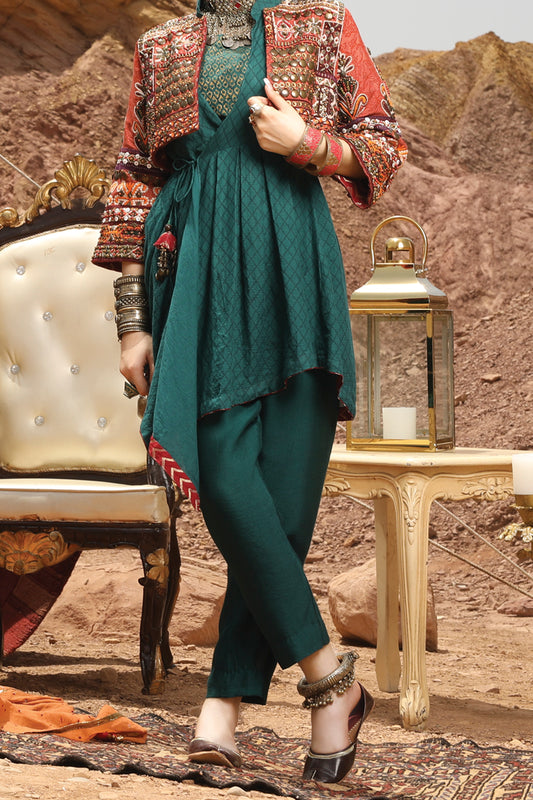Green 2Pc Formal Stitched - AL-2PS-LS-200