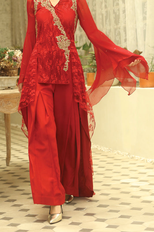 Red 2Pc Formal Suit - LS-214