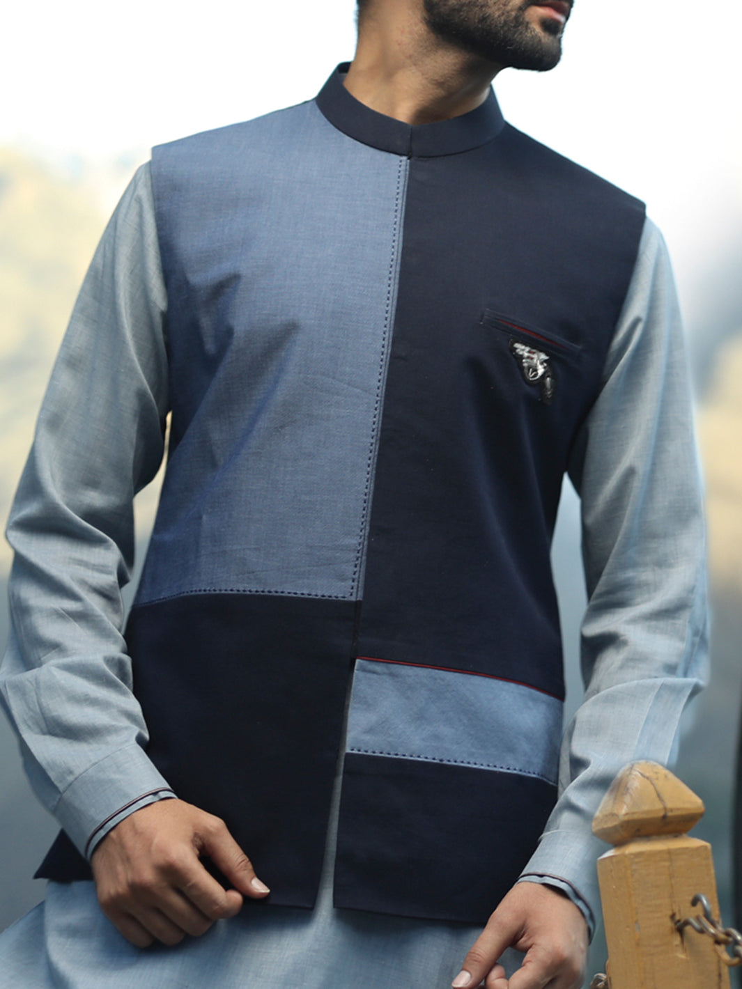 Blue Denim Waistcoat - WC-214