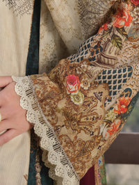 Ivory Jacquard 3Pc Stitched - AWP-221