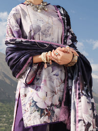 Purple Cambric 3Pc Stitched - AWP-224