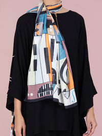Beige Silk Women Stole - ALP-ST-228