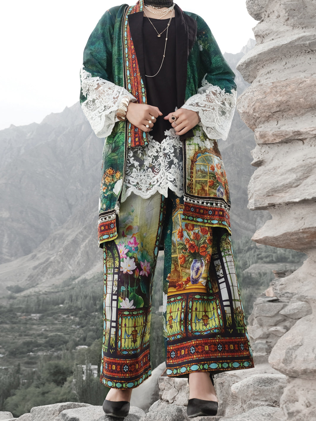 Green Cambric 2 Piece Unstitched - AWP-235