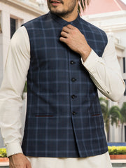Blue Suiting Waistcoat - WC-241