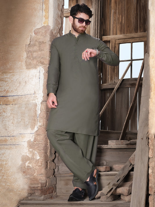 Green Kurta Shalwar - AL-KS-2456