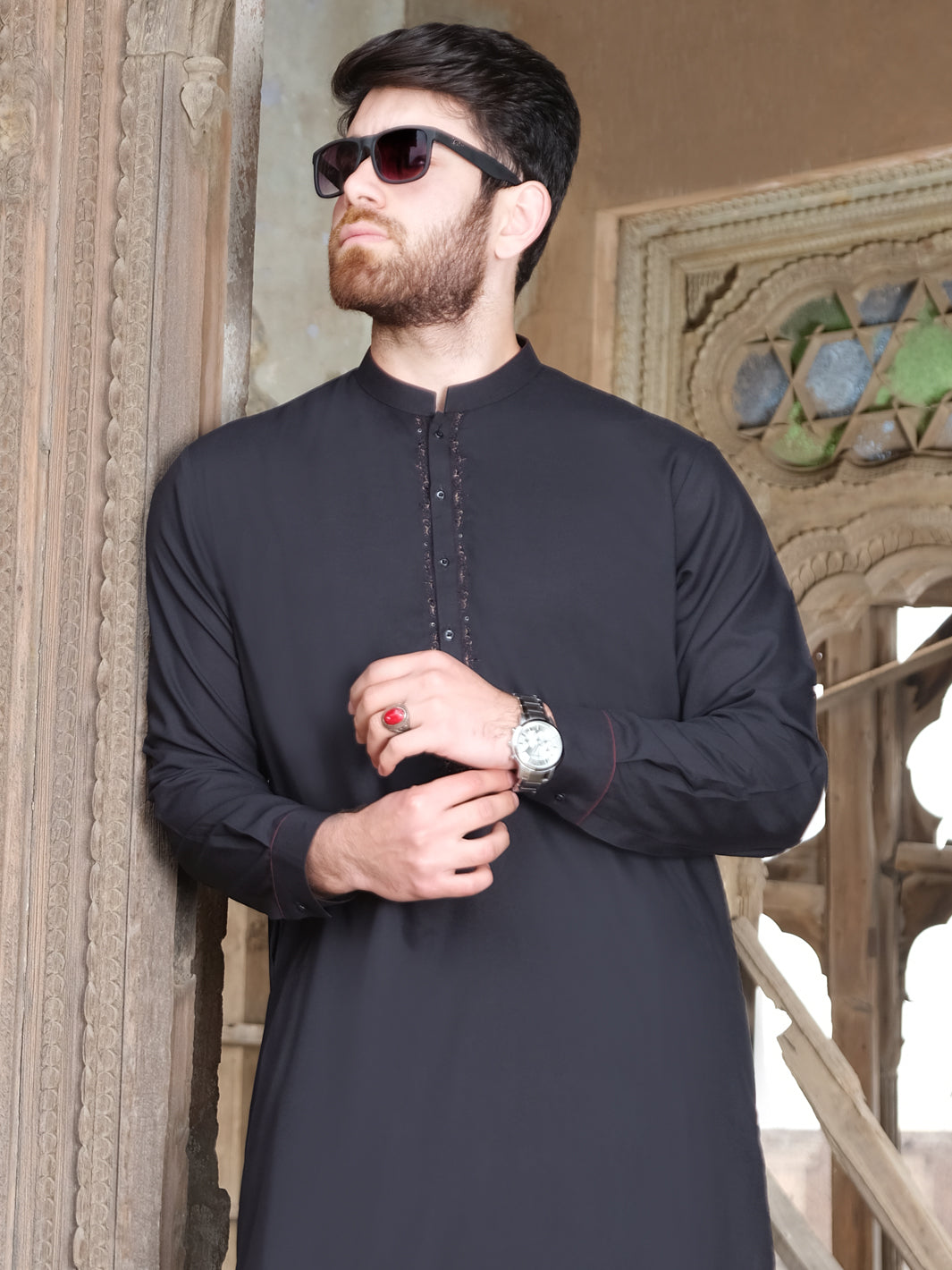 Black Kurta Shalwar - AL-KS-2462