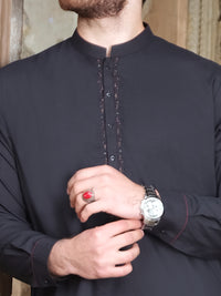 Black Kurta Shalwar - AL-KS-2462