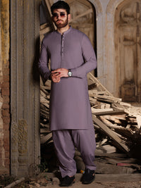 Light Purple Blended Kameez Shalwar - AL-KS-2507