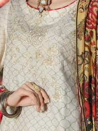 Beige Cambric 3Pc Stitched - AWP-254
