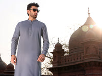 Grey Blended Kameez Shalwar - AL-KS-2580
