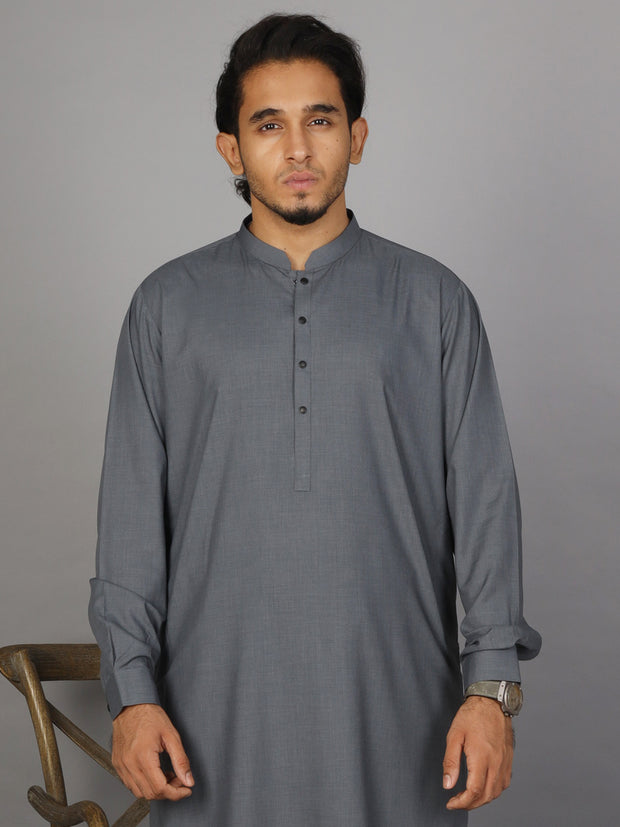 Grey Kameez Shalwar - AL-KS-2583A