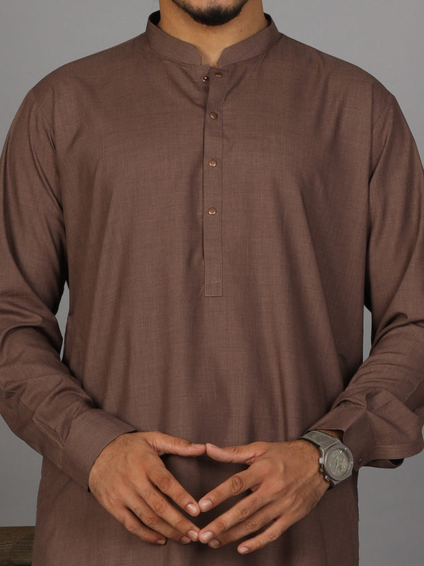 Brown Kameez Shalwar - AL-KS-2583C