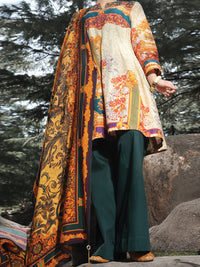 Natural Cambric 3 Piece Unstitched - AWP-258