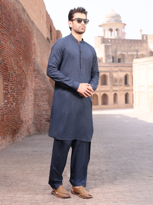 Blue Blended Kameez Shalwar - AL-KS-2601