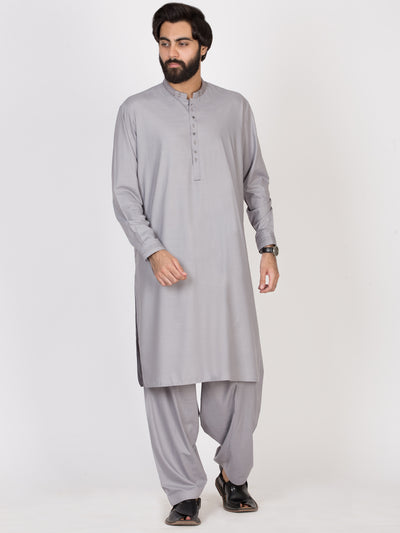 Grey Kameez Shalwar - AL-KS-2614B