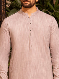 Light Grey Blended Kurta Shalwar - AL-KS-2639