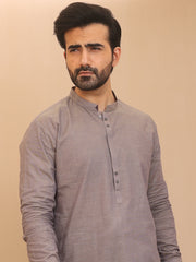 Light Grey Kameez Shalwar - AL-KS-2647