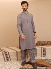 Light Grey Kameez Shalwar - AL-KS-2647