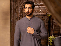 Grey Blended Kurta Shalwar - AL-KS-2661