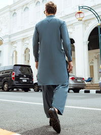 Blue Kurta Shalwar - AL-KS-2665