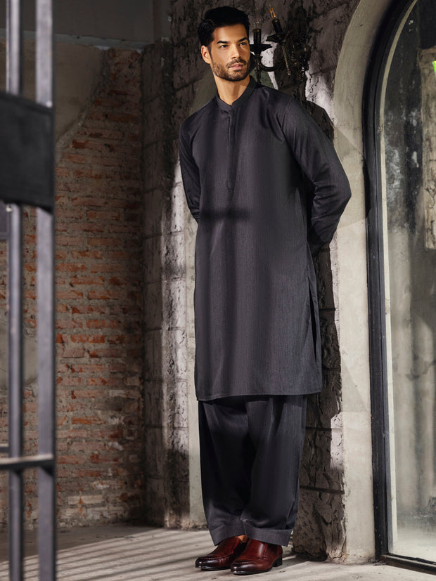 Grey Kameez Shalwar - AL-KS-2666