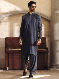 Grey Kameez Shalwar - AL-KS-2671