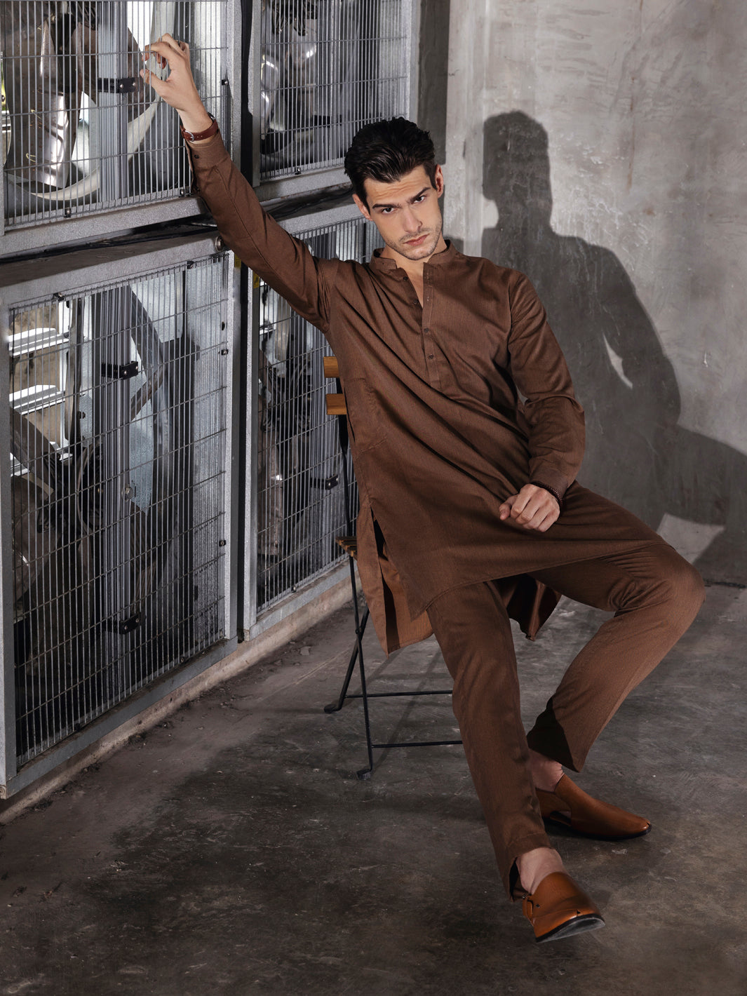 Brown Kurta Trouser - AL-KT-2674