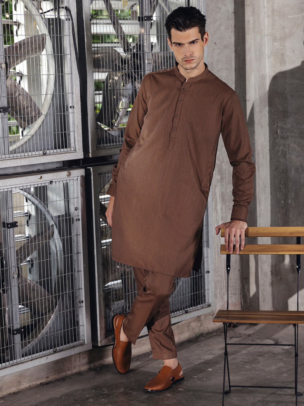 Brown Kurta Trouser - AL-KT-2674