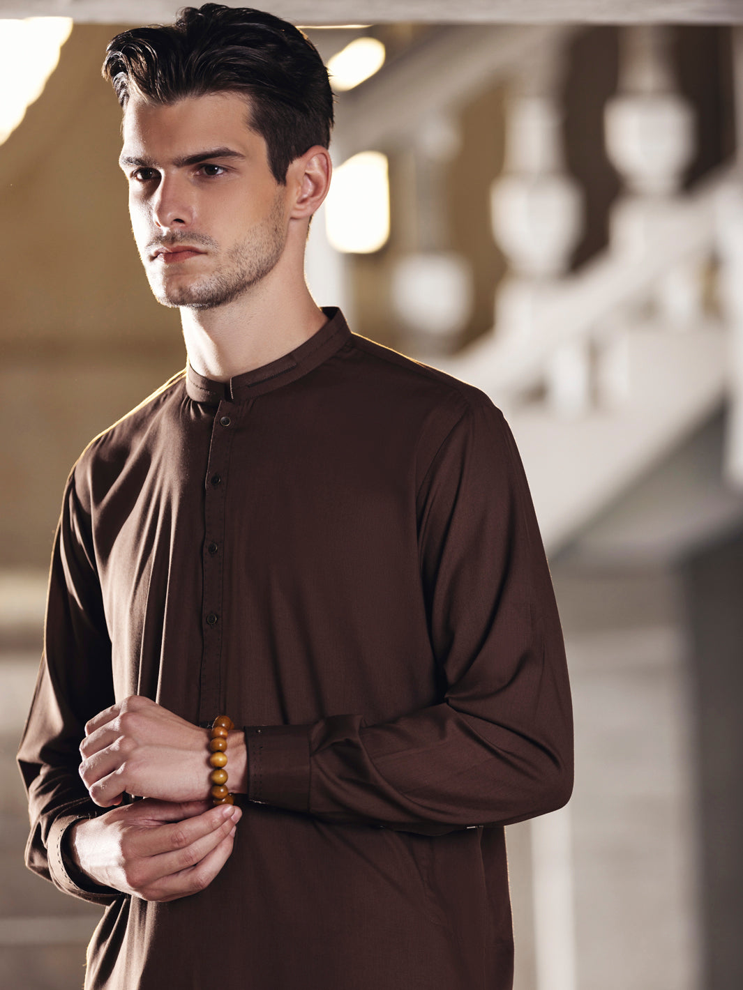 Brown Kameez Shalwar - AL-KS-2675