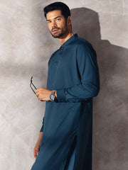 Green Kameez Shalwar - AL-KS-2677