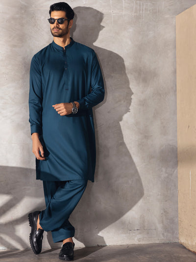 Green Kameez Shalwar - AL-KS-2677