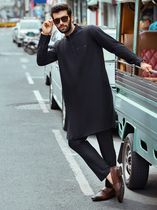 Black Kurta Trouser - AL-KT-2682