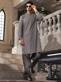 Grey Kameez Shalwar - AL-KS-2685