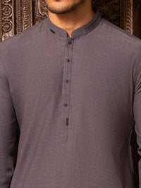 Blue Blended Kurta Shalwar - AL-KS-2689