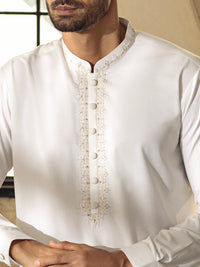 Off White Kurta Trouser - AL-KT-2698