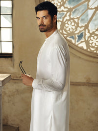 Off White Kurta Trouser - AL-KT-2698