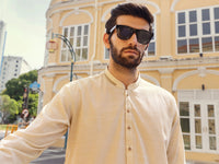 Cream Kurta Shalwar - AL-KS-2705