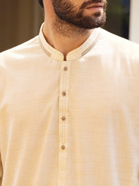 Cream Kurta Shalwar - AL-KS-2705