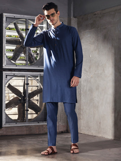 Blue Kurta Trouser - AL-KT-2707