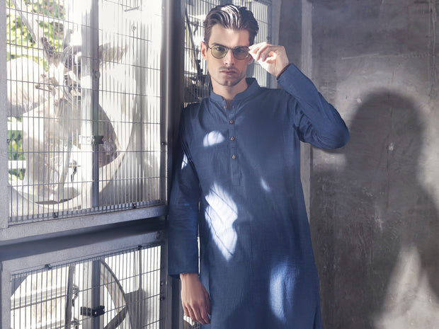 Blue Kurta Trouser - AL-KT-2707