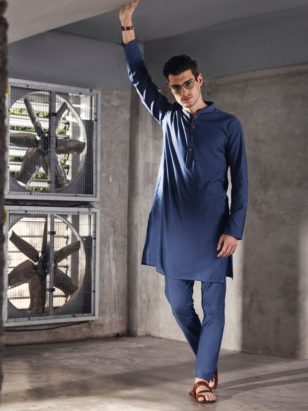 Blue Kurta Trouser - AL-KT-2707