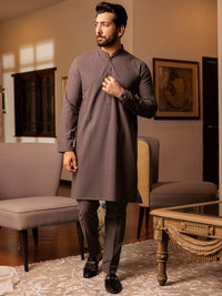 Grey Blended Kurta Trouser - AL-KT-2709