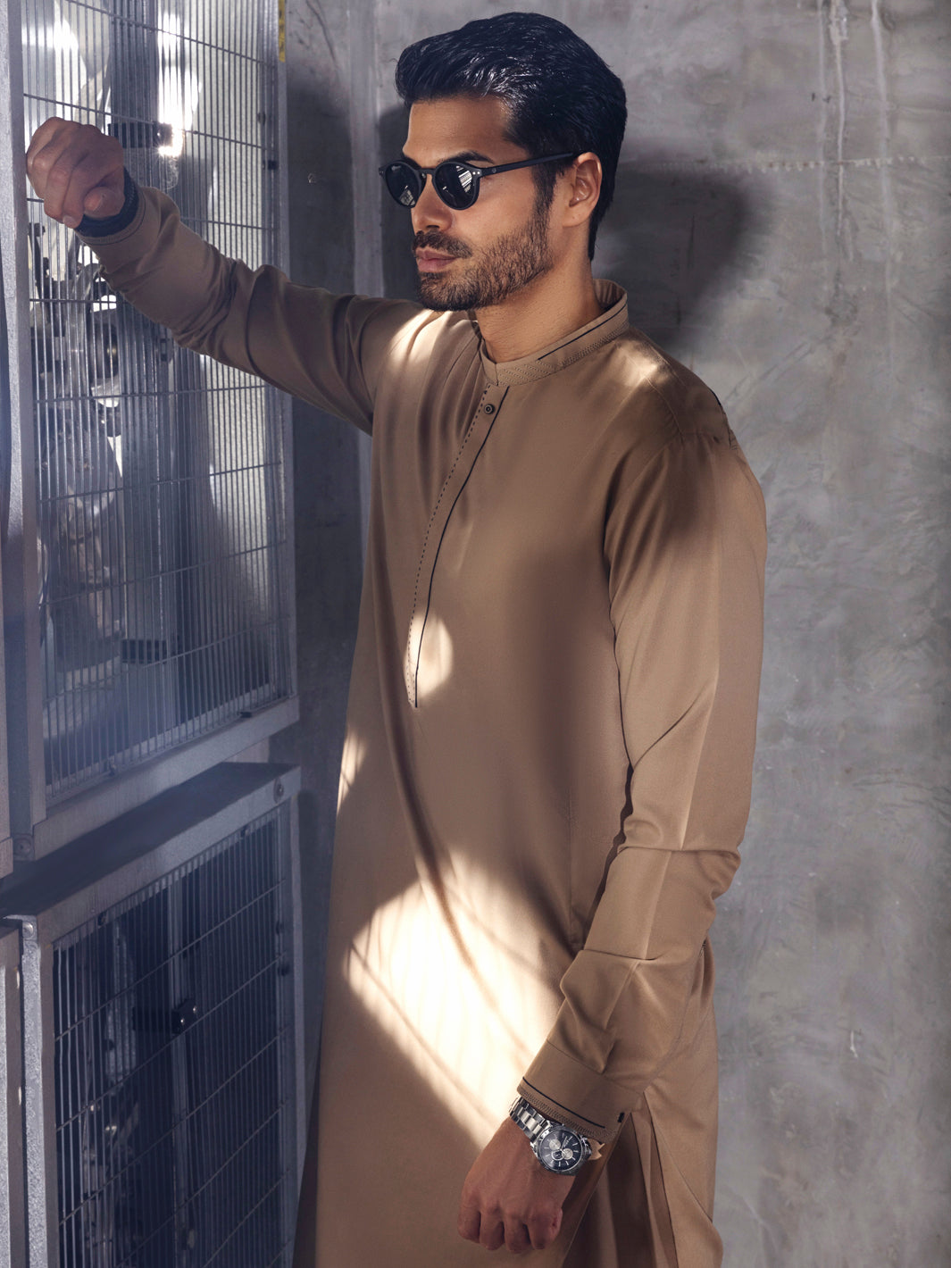 Khaki Kameez Shalwar - AL-KS-2711