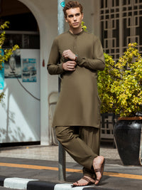 Green Kurta Shalwar - AL-KS-2715