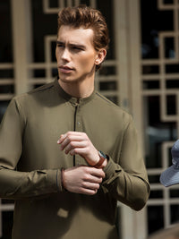Green Kurta Shalwar - AL-KS-2715