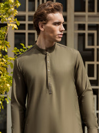 Green Kurta Shalwar - AL-KS-2715