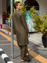 Green Kurta Shalwar - AL-KS-2715