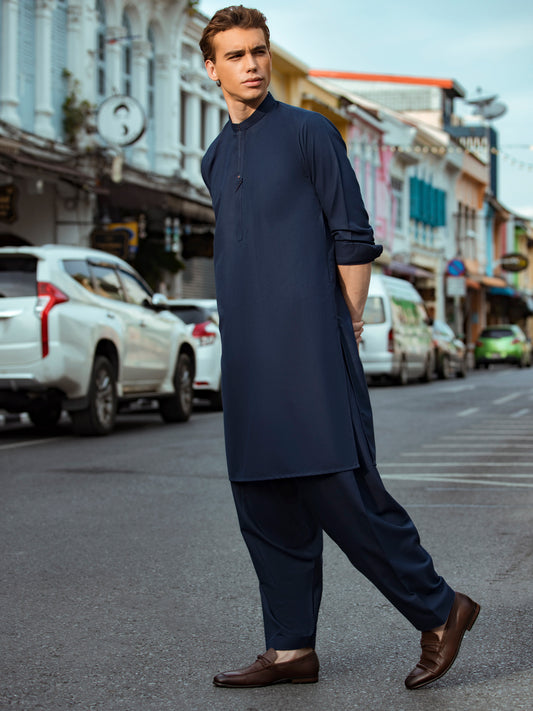 Blue Kurta Shalwar - AL-KS-2716