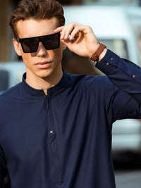 Blue Kurta Shalwar - AL-KS-2716